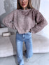 Knitted sweater "ROSETTE Y25008" - CAPPUCCINO